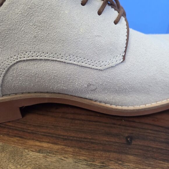 Johnston & Murphy Ellington Plain Toe Oxford Shoe Men's 10M Ivory/Bone Suede - Picture 11 of 14